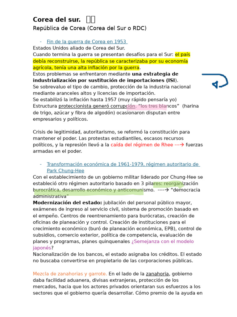 Evolución económica y política de Corea del Sur | PDF | Corea del Sur ...