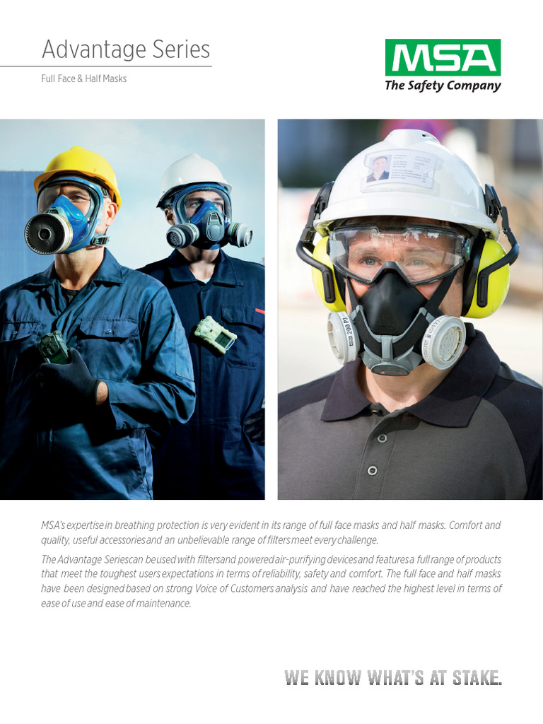 MSA Advantage Series Respiratory Masks | PDF | Personal Protective ...