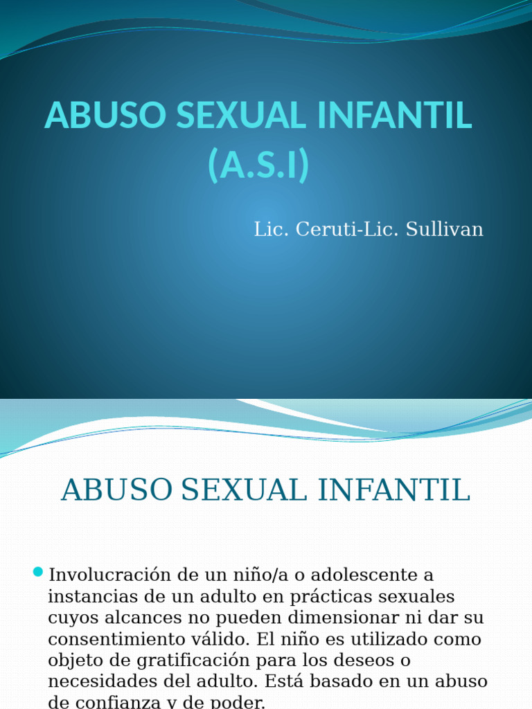 Tipos y Diagnóstico de Abuso Sexual Infantil | PDF | Abuso sexual ...