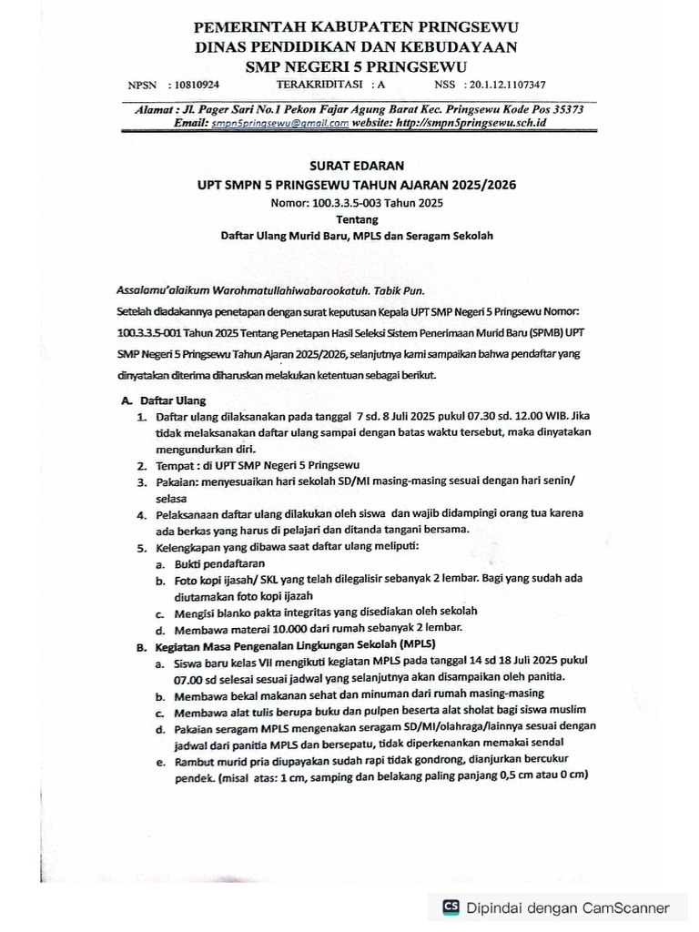 Surat Edaran | PDF