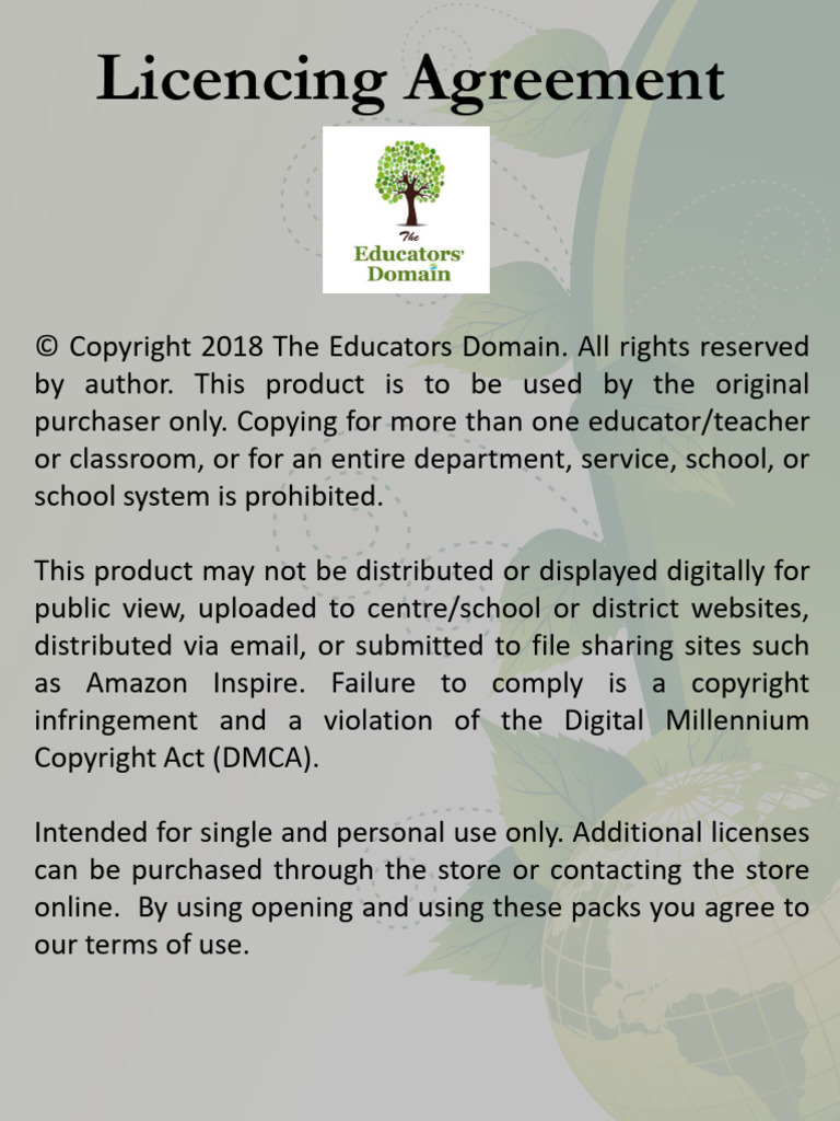 Single Use Licencing Agreement | PDF