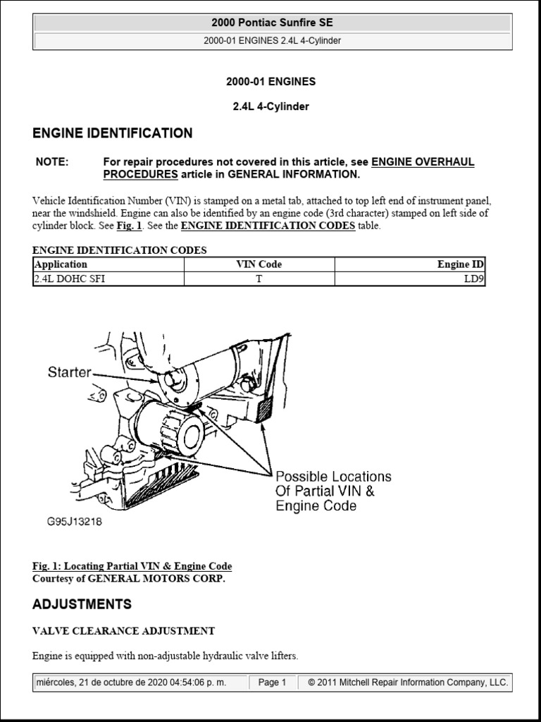 2000 Pontiac Sunfire 2.4L Engine Guide | PDF | Electrical Connector ...