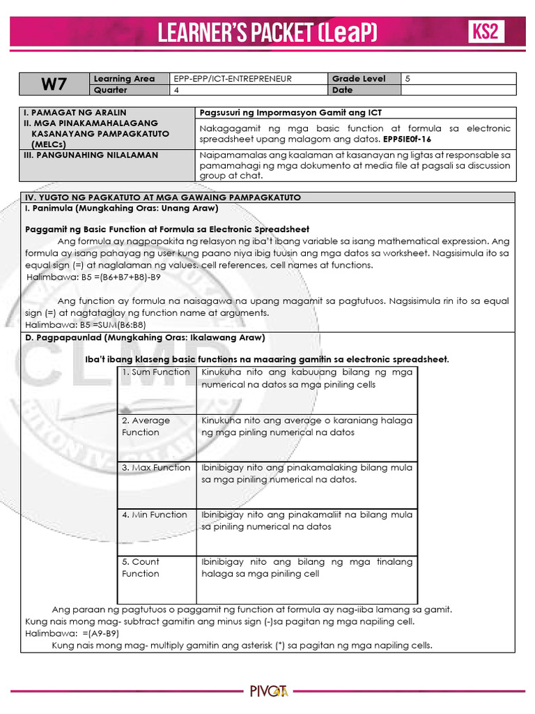 Q4 Elem ICT 5 Week7 | PDF