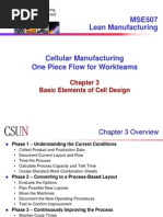 MSE507 Lean Manufacturing: Basic Elements of Cell Design