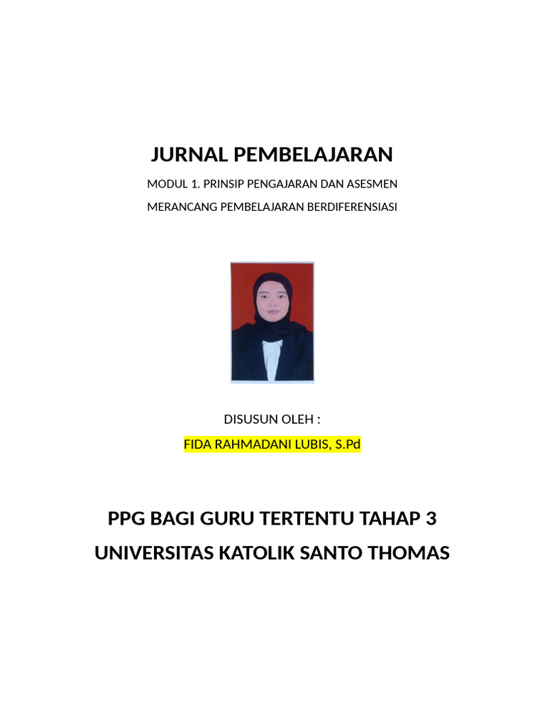 Jurnal Modul 1 Pembelajaran Diferensiasi | PDF