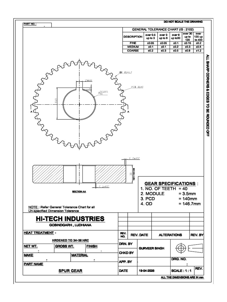 Spur Gear | PDF