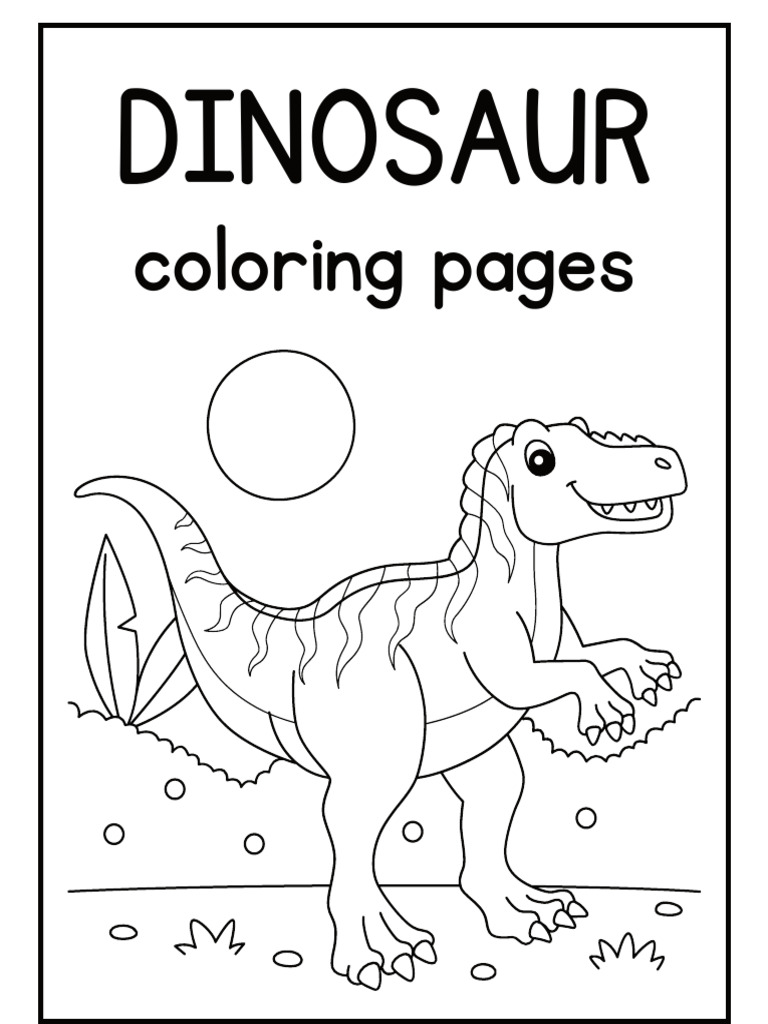 Dinosaurs Coloring Book | PDF, image size:768x1024