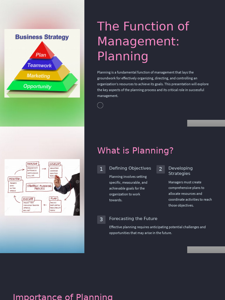 The of Function Management of The Planning | PDF | Planning | Strategic ...