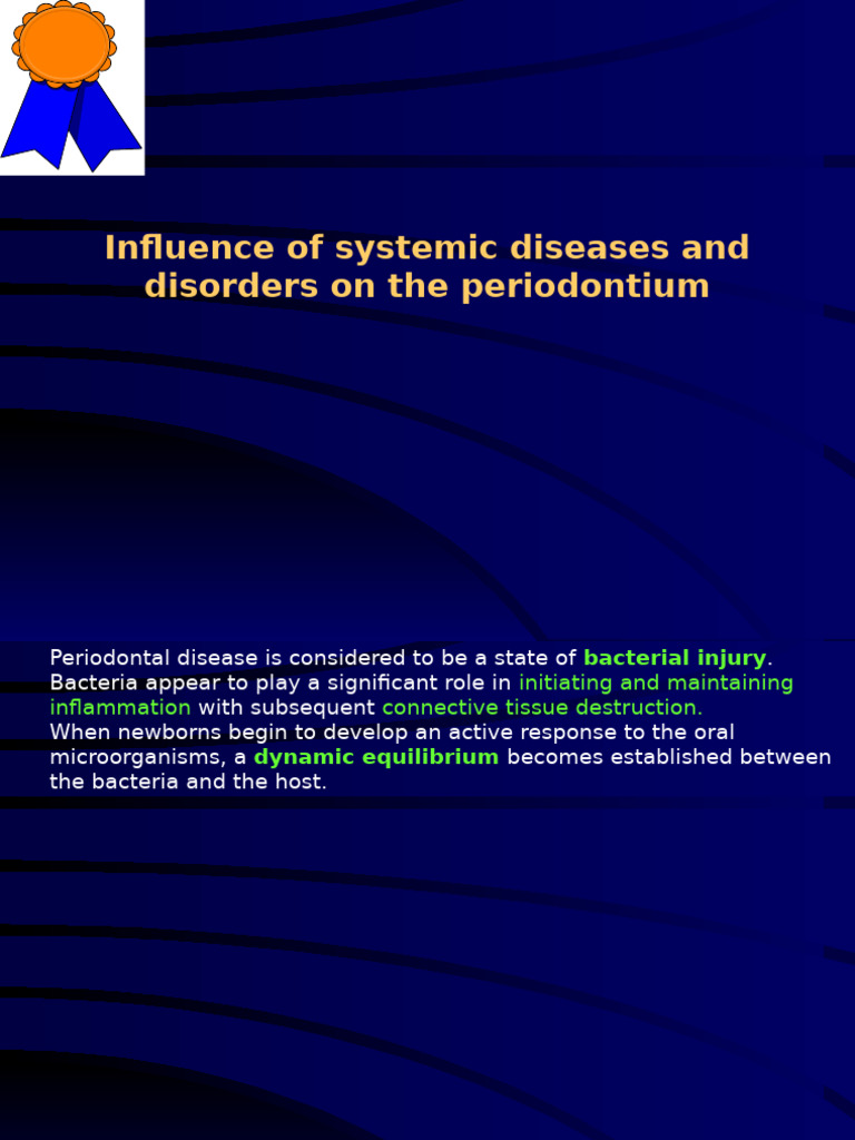 Systemic Diseases Impacting Periodontal Health | PDF | Periodontology ...