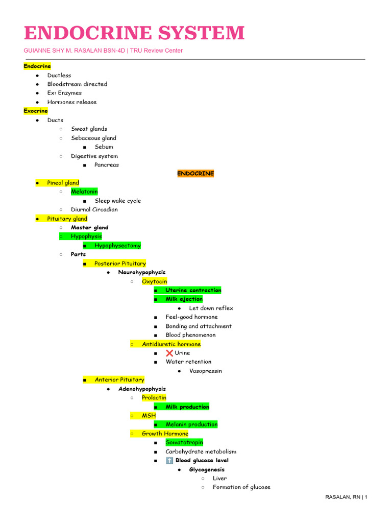 Endocrine System Disorders Overview | PDF | Thyroid | Endocrine System