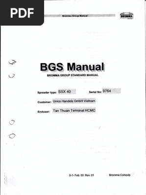 Bromma Spreader Operation Manual | PDF | Mechanical Engineering