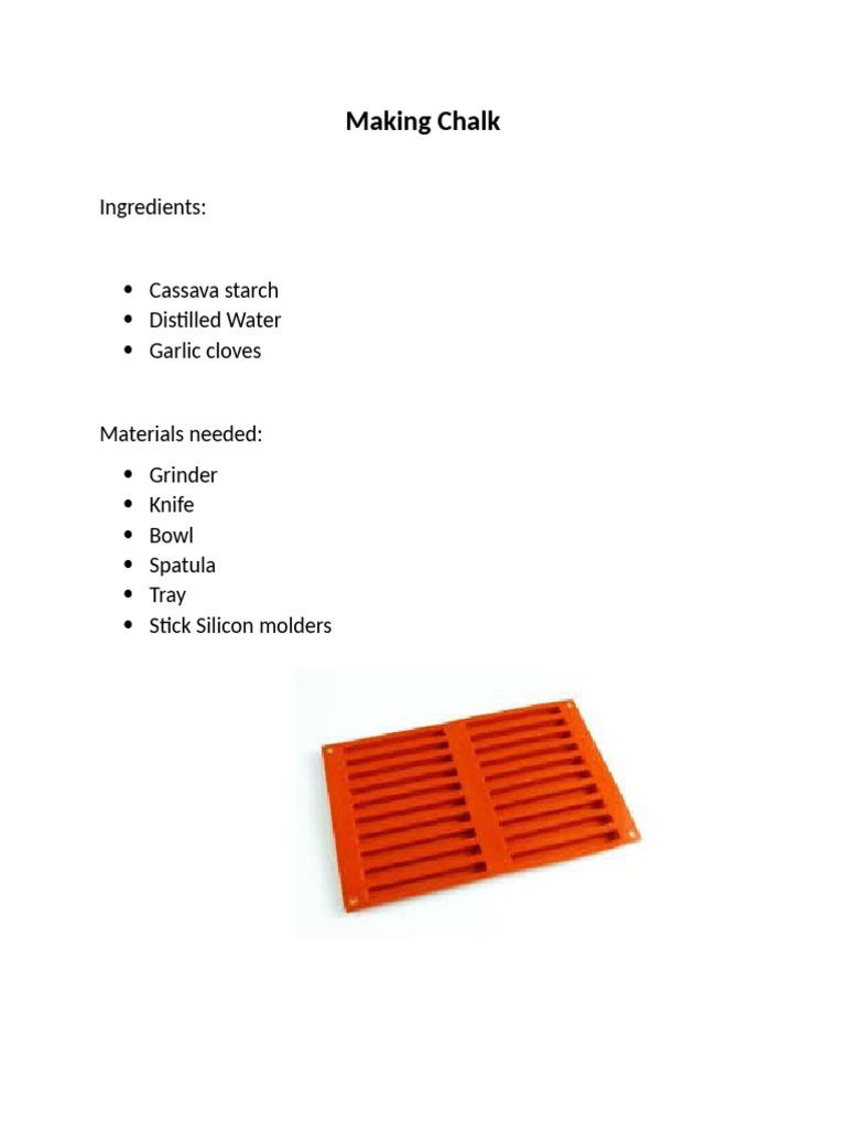 Insect Chalk Making | PDF