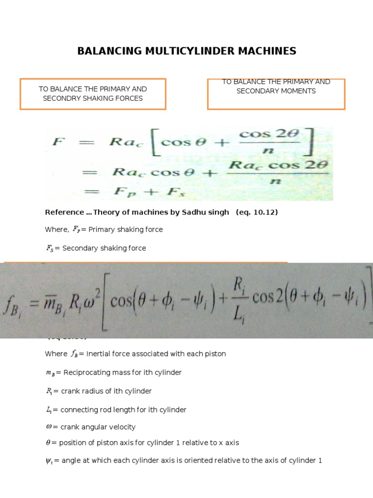 Balancing Multicylinder Machines | PDF | Machine (Mechanical ...