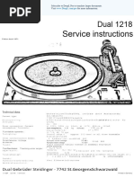 Dual 1219 Service Manual | PDF