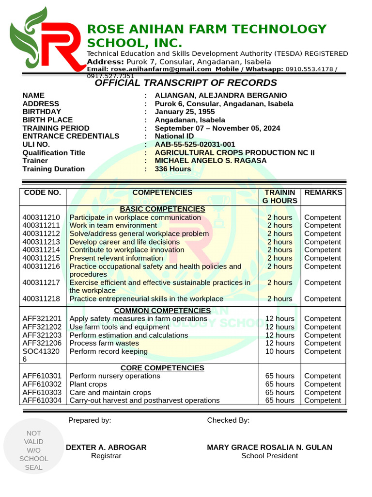Agricultural Crops Production Transcript | PDF