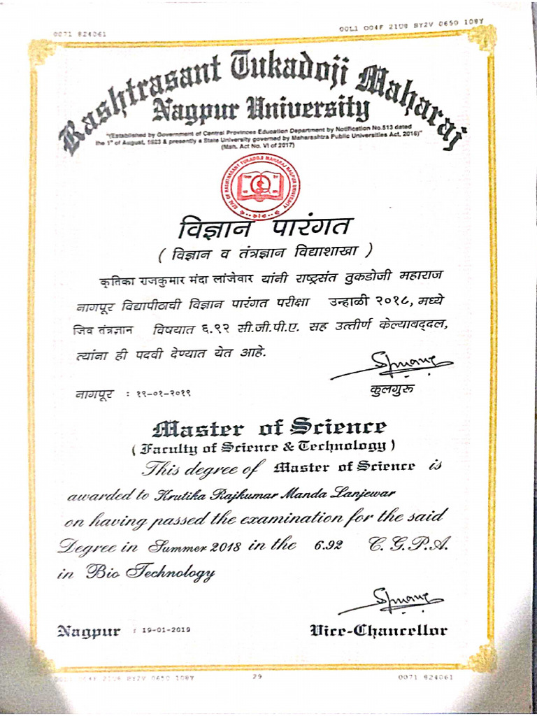 MSC Degree | PDF