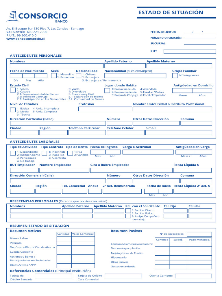 Estado de Situación Financiera Personal | PDF | Bancos | Propiedad de ...