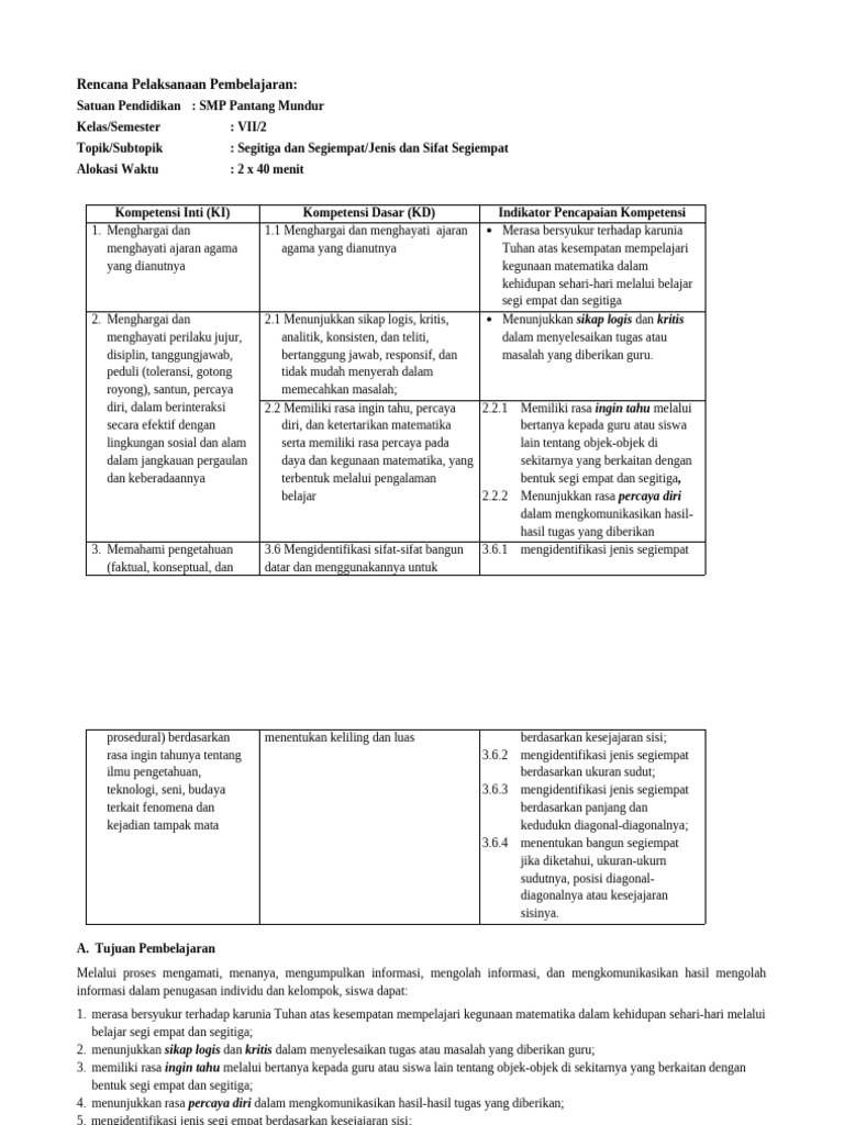 Contoh RPP PBL.1 | PDF