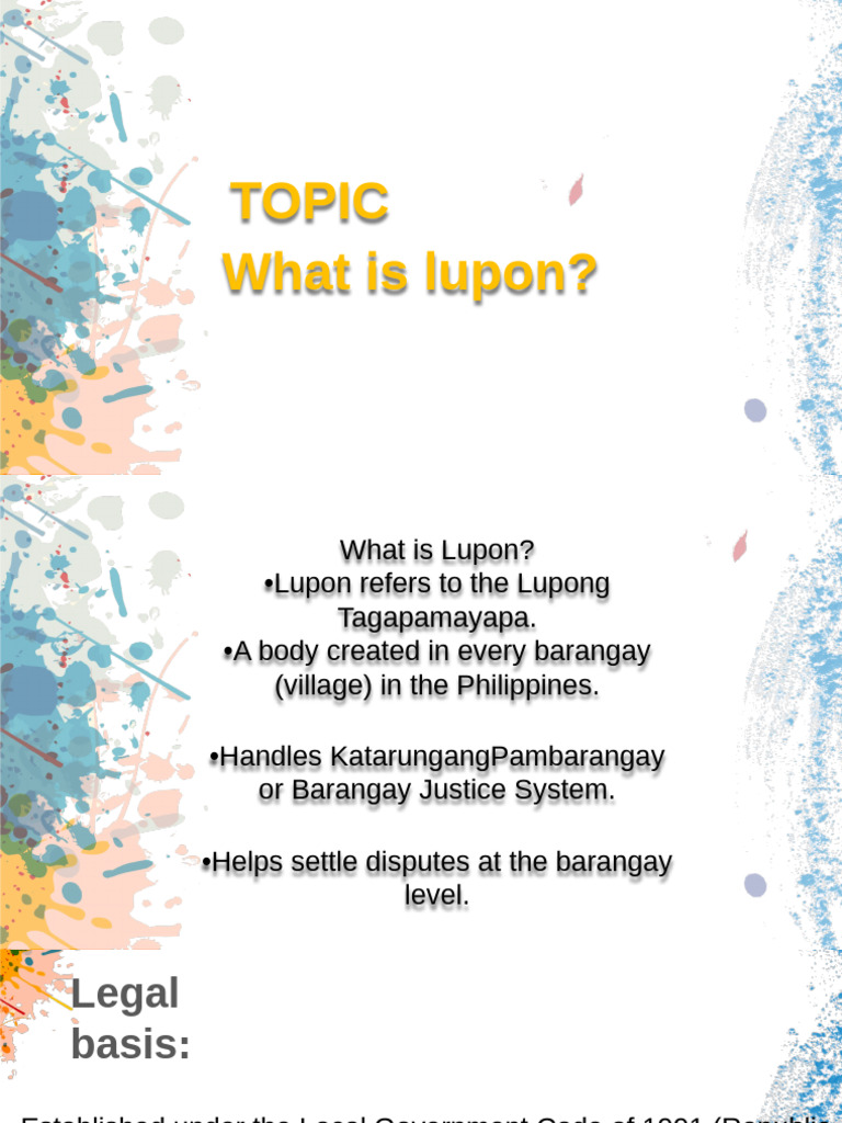 Understanding Lupon in Barangays | PDF