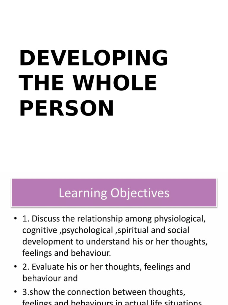 Developing Whle Person | PDF
