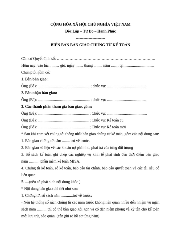 Chung Tu Ke Toan 2 | PDF