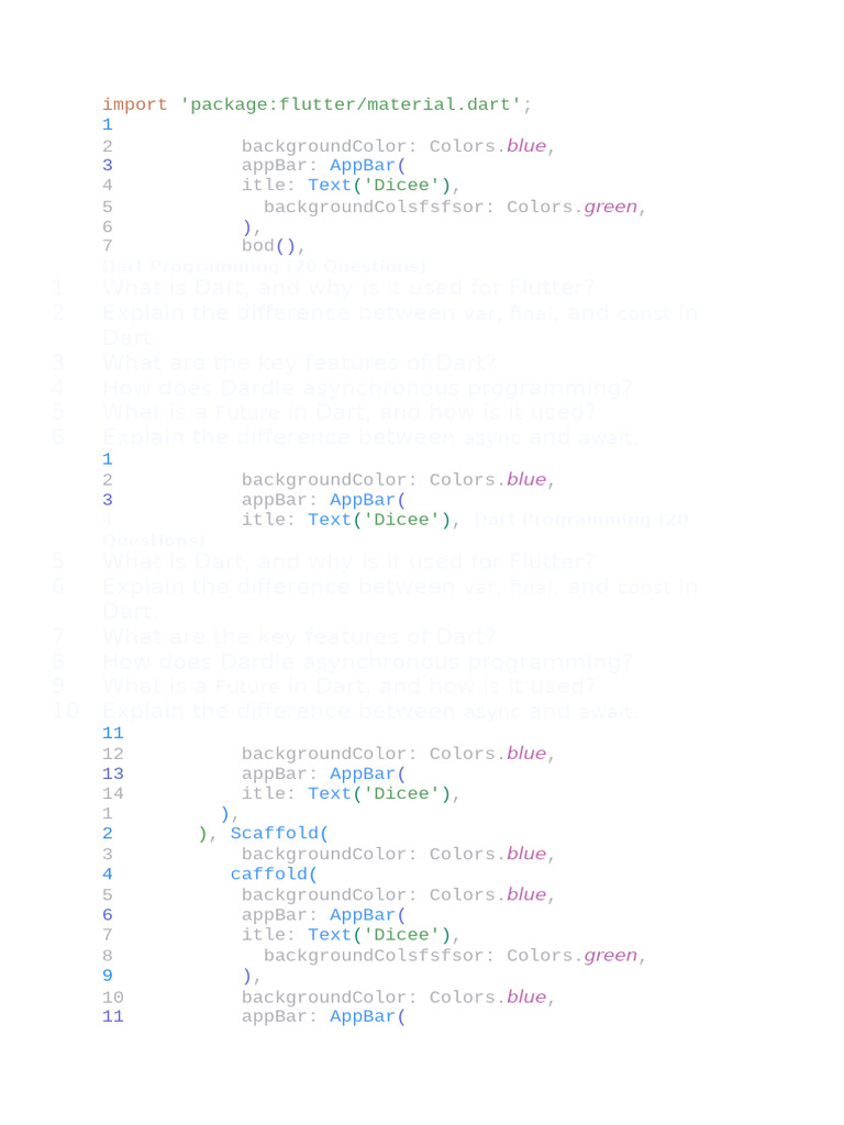 Dart Programming Basics Explained | PDF | Scaffolding | Free Software
