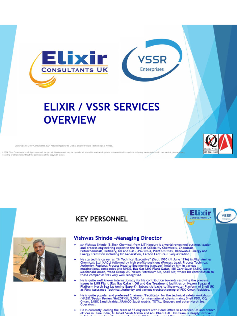 Elixir Consultants Overview and Services | PDF | Pipe (Fluid Conveyance ...