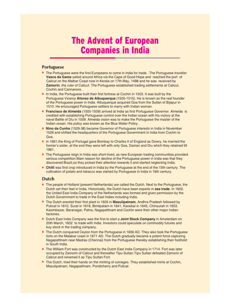 E Modern History CH 1 | PDF | Colonial India