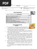 Teste escrito e oral LP8 -março. 2011-2012 - EVS