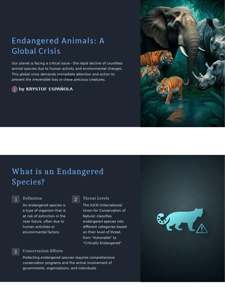 Protecting Endangered Species Now | PDF | Endangered Species | Habitat ...