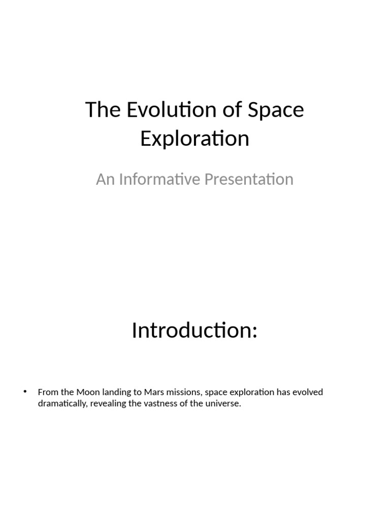 The Evolution of Space Exploration | PDF