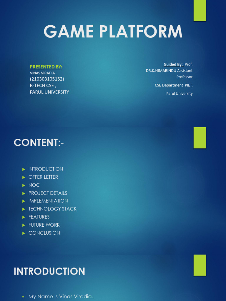 Dynamic Game Platform Development Guide | PDF | Web Application ...
