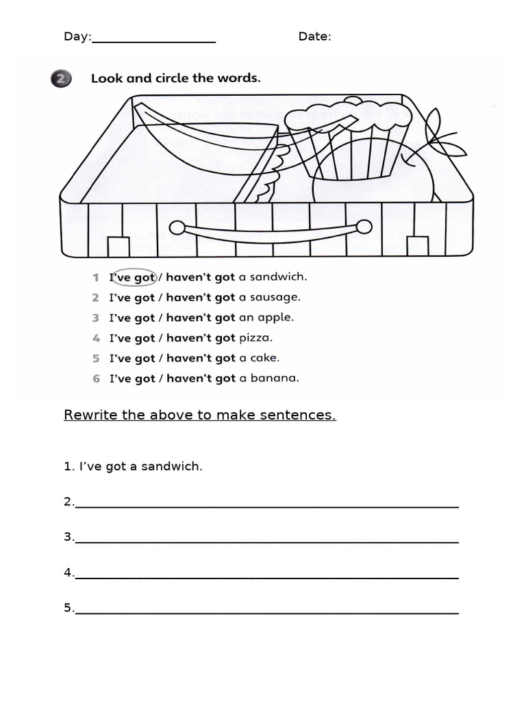 Rewrite The Above To Make Sentences | PDF
