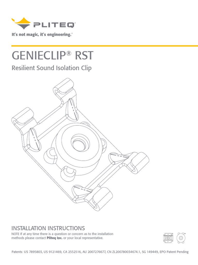 GenieClip RST Installation Guide | PDF | Drywall | Screw