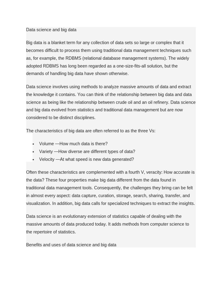 Understanding Big Data and Data Science | PDF | Big Data | Data Science