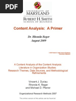 Introduction To Content Analysis in The Management Field