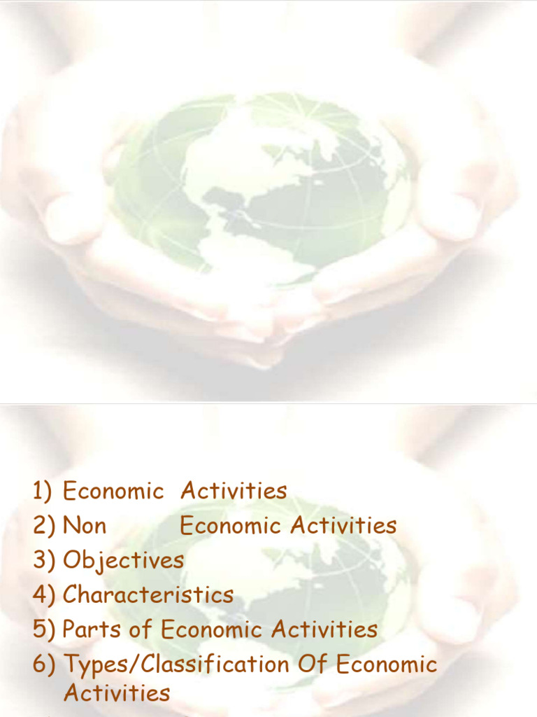 Overview of Economic Activities | PDF | Economics | Employment