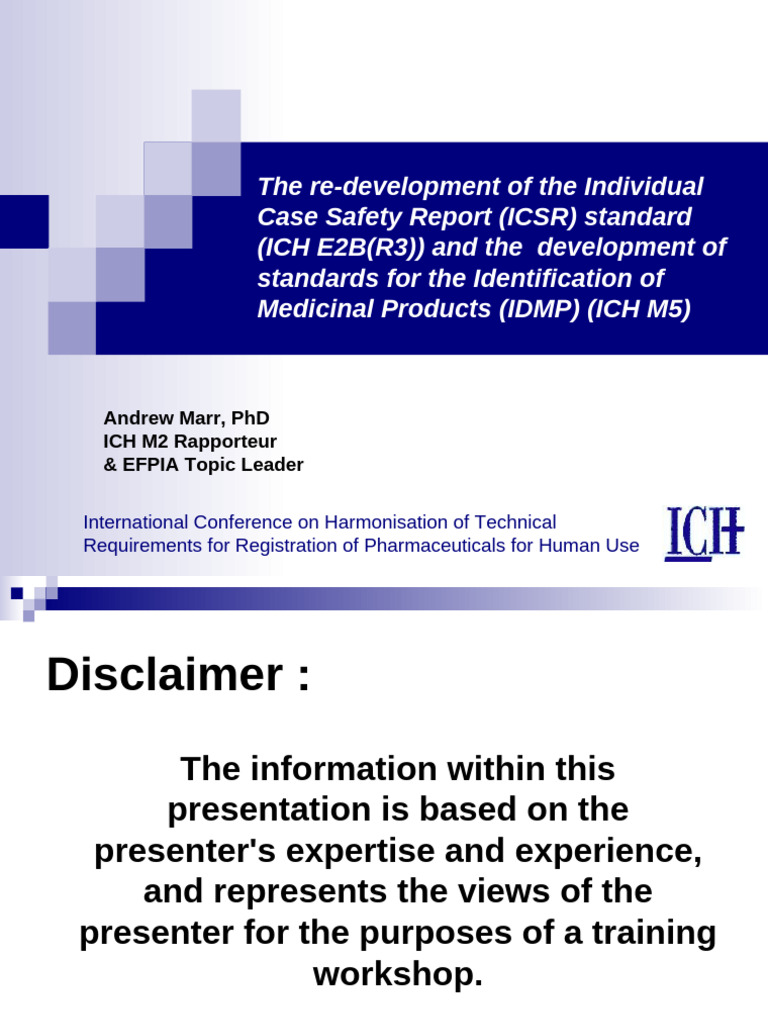 ICH E2B(R3) and IDMP Standards Overview | PDF | Pharmacovigilance ...