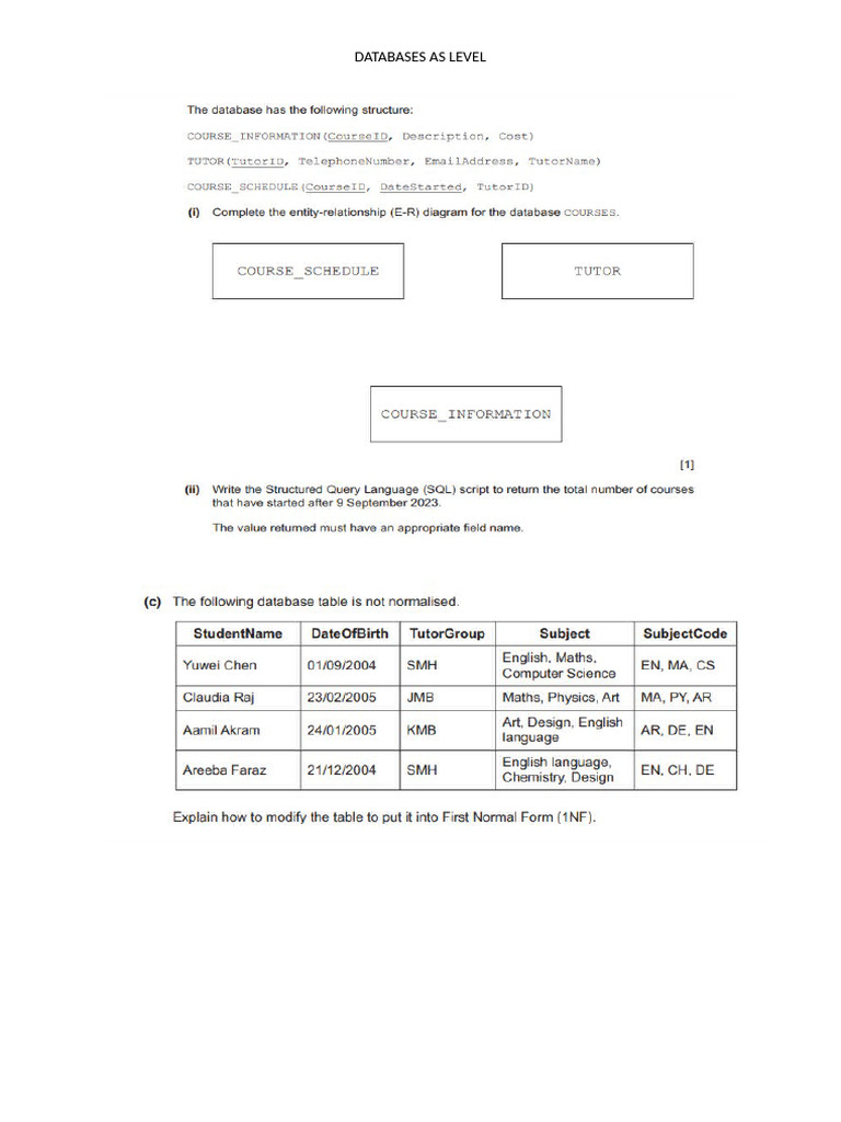 Third Normal Form in Databases | PDF