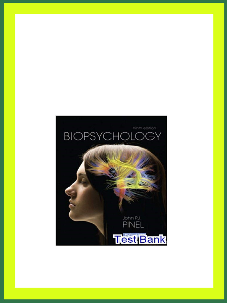 Biopsychology 9th Edition Pinel Test Bank pdf download PDF
