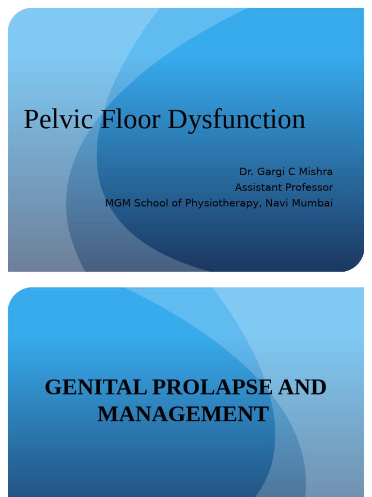 Prolaps and Managment | PDF | Vagina | Urinary Incontinence