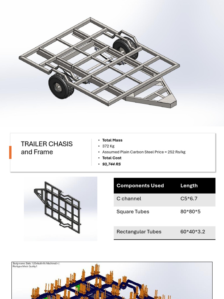 Trailor Design, Simulation, Validation and Cost Analysis-1 | PDF