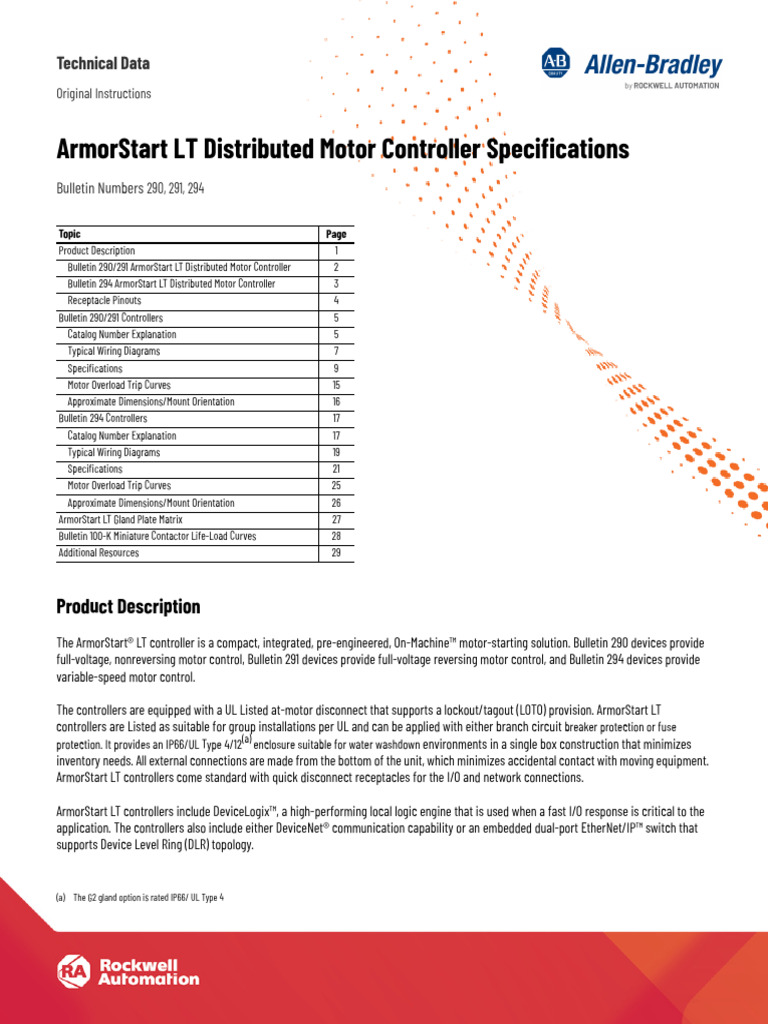 ArmorStart LT Motor Controller Specs | PDF | Fuse (Electrical ...