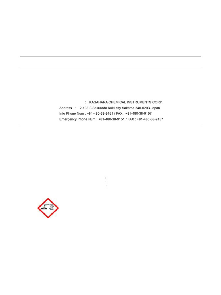 COD Measurement Reagent Safety Data | PDF | Toxicity | Hazards