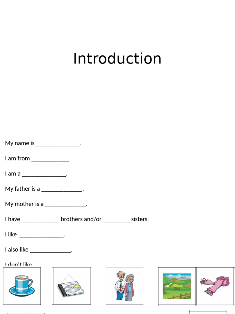 Personal Introduction Template | PDF