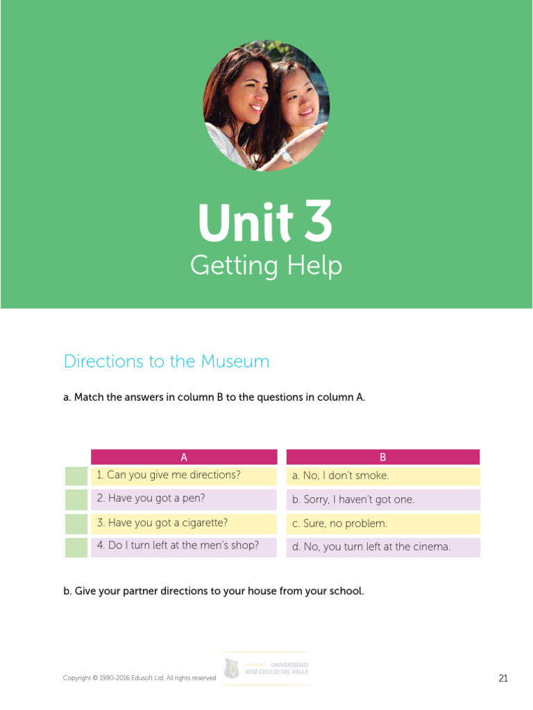 Directions and Job Interview Practice | PDF