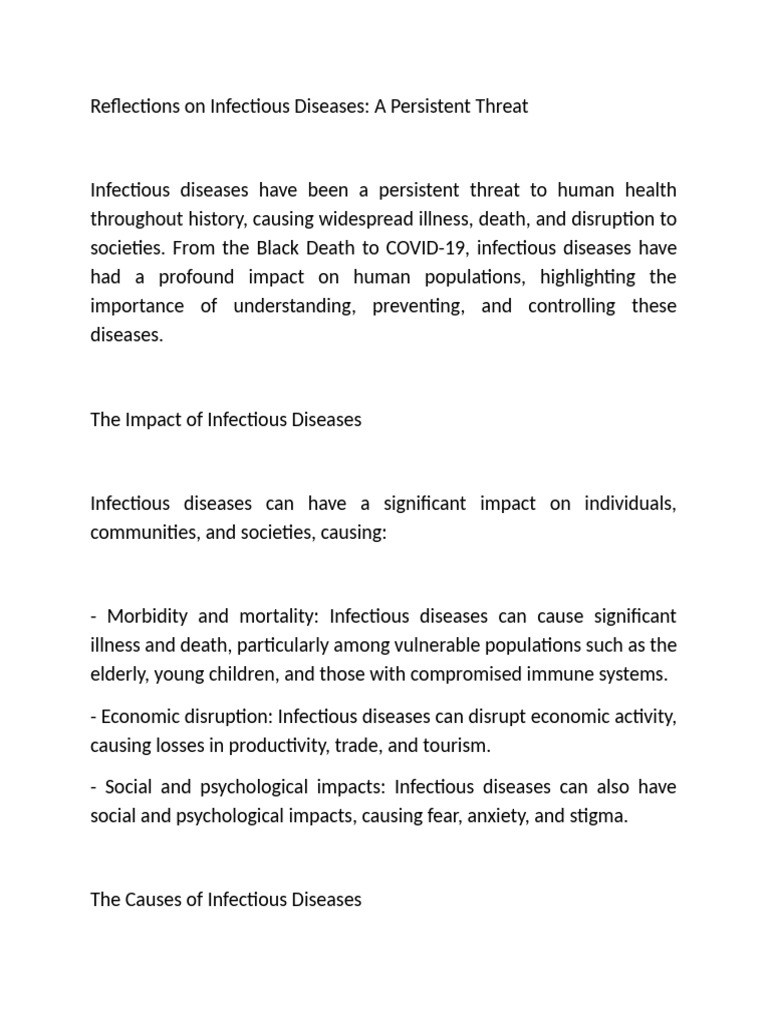 Understanding Infectious Diseases Today | PDF | Infection | Public Health