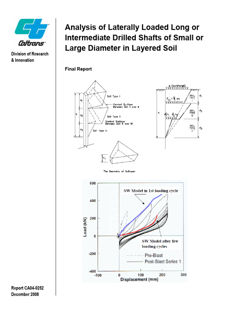 Lateral Load Analysis of Drilled Shafts | PDF | Deep Foundation | Solid ...