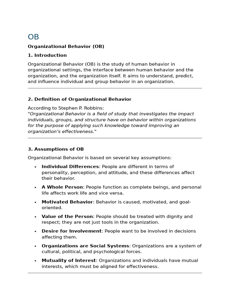 Understanding Organizational Behavior | PDF | Job Satisfaction | Leadership