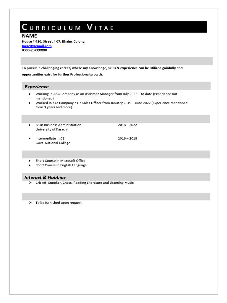 Career Objective and Resume Overview | PDF